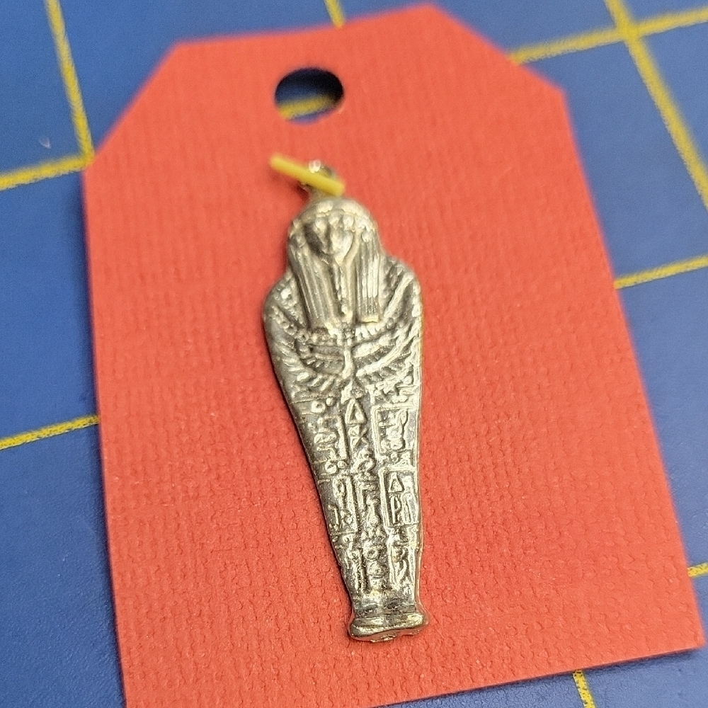 Silver Tone Mummy Pendant Charm